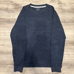 American Eagle Outfitters Dark Blue Super Soft Waffle Knit Sweater
